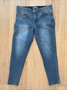 Democracy Denim Jeans AB Solution Medium Wash Ankle Tapered Leg Women’s 12 Pants